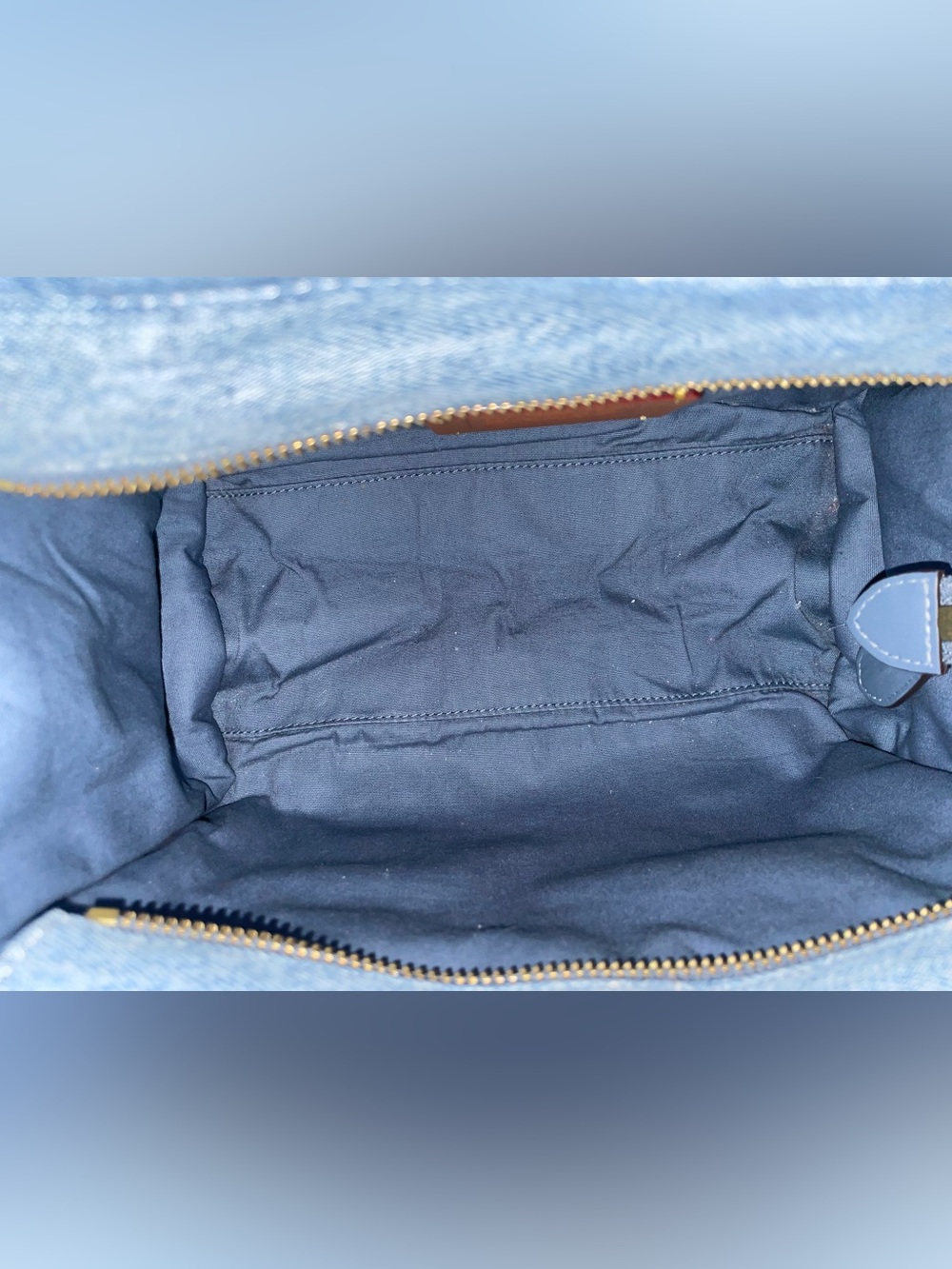 COACH REPURPOSED/LOVED PATCHWORK DENIM CARGO TOTE BAG 26!! - Picture 9 of 14